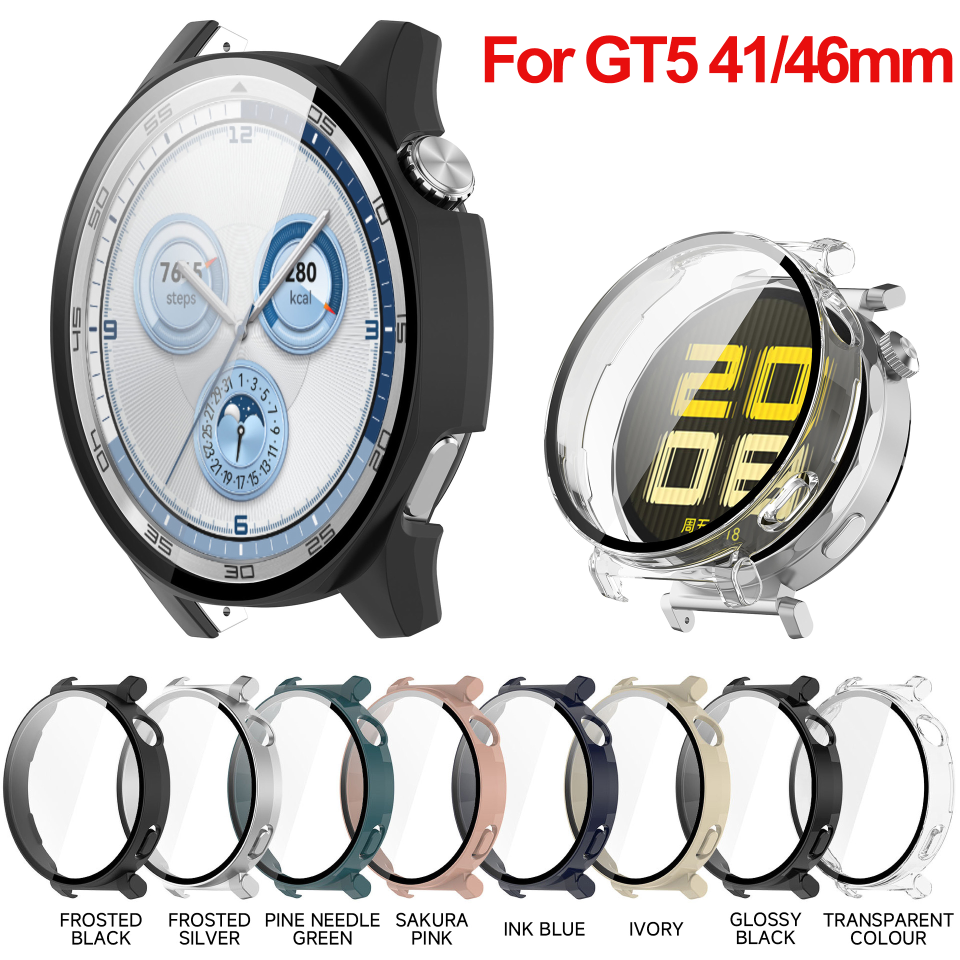 Garmin Smartwatch Accessories - Tempered glass case For Huawei Watch