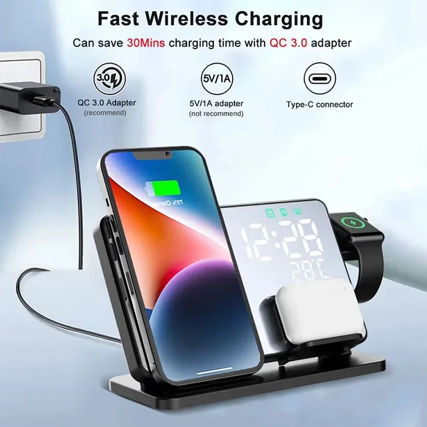 Wireless Charger Alarm Clock S – Wireless Charger Watch Bewertung und Preis