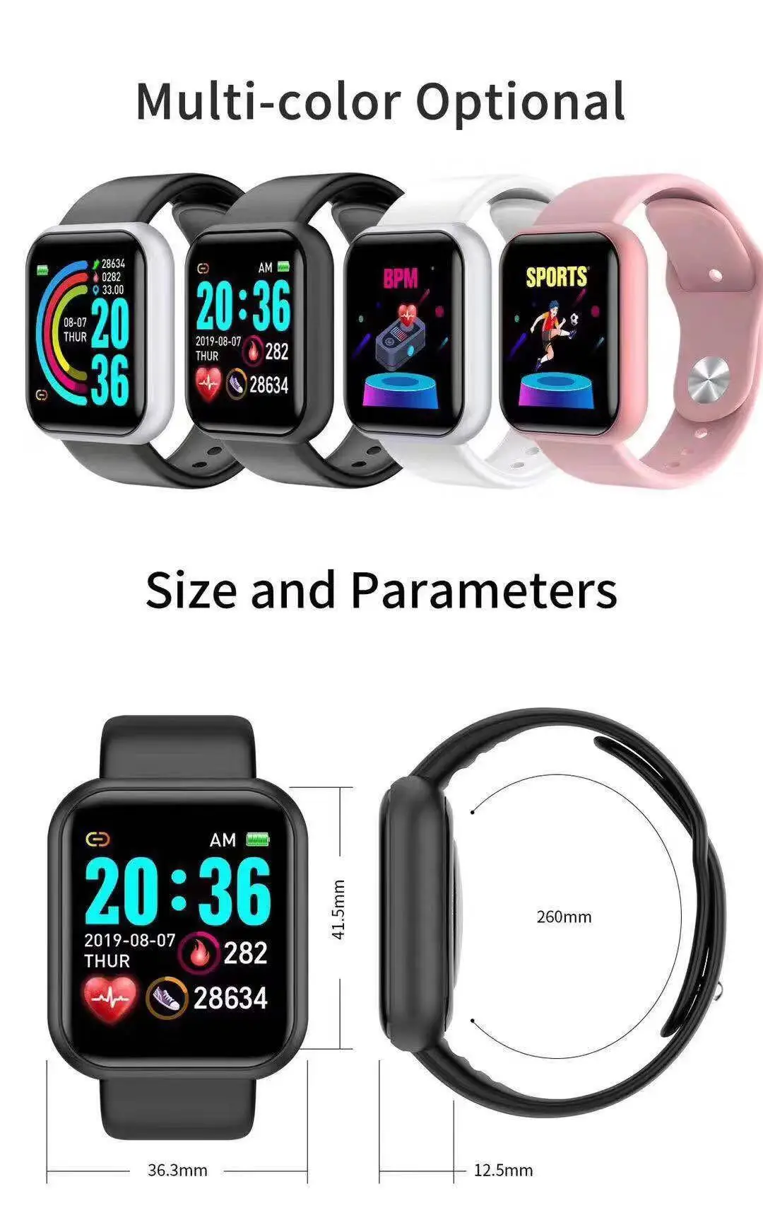 D20 Pro Smart Watch Men Y68 Sm – Smartwatch Touch Bewertung und Preis