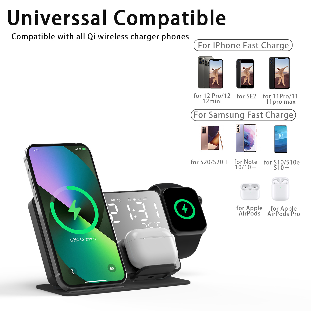 3 in 1 Wireless Charger For iP – Wireless Charger Watch Bewertung und Preis
