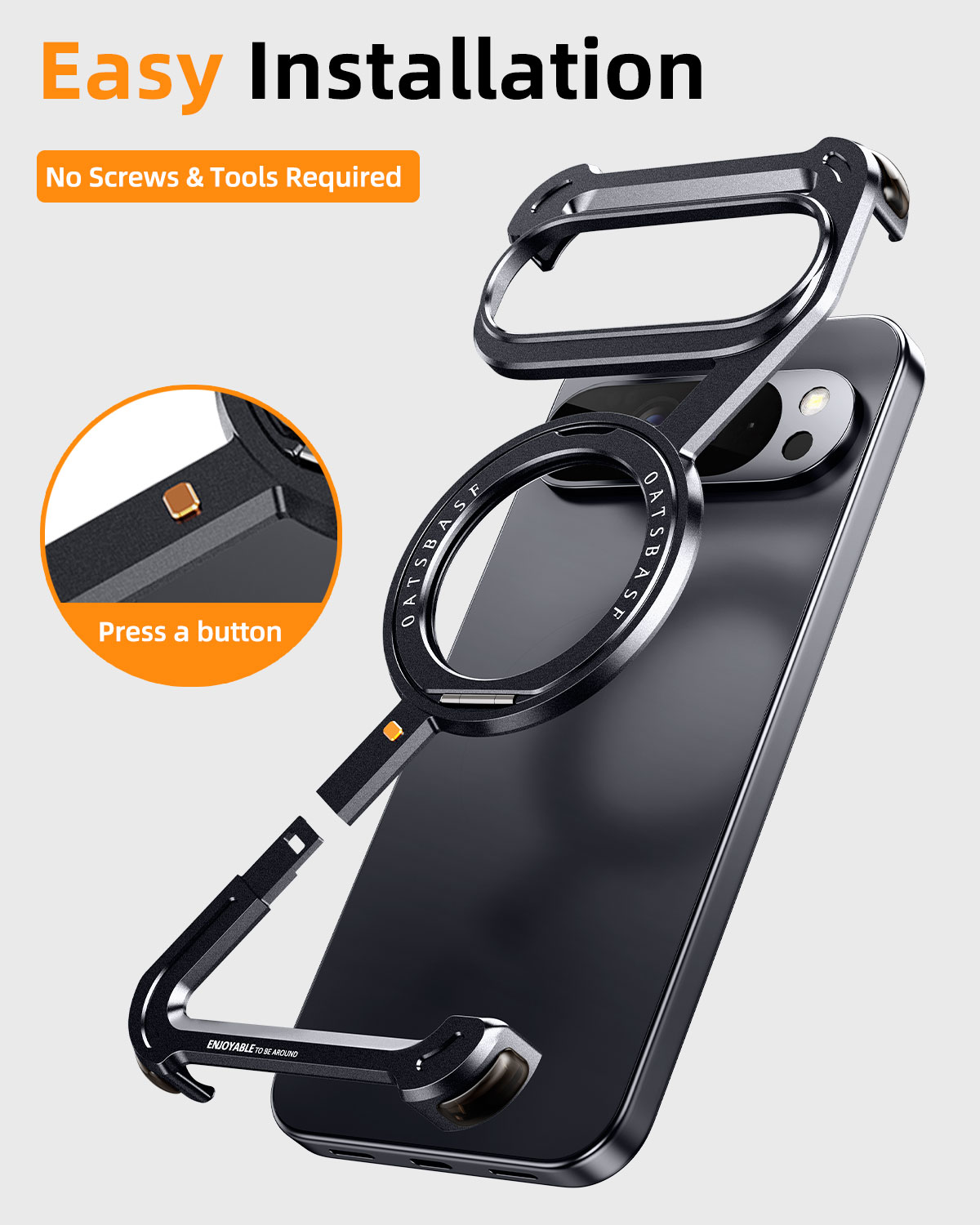 Oatsbasf Metal Phone Case for  – Magnetic Charging Stand Bewertung und Preis