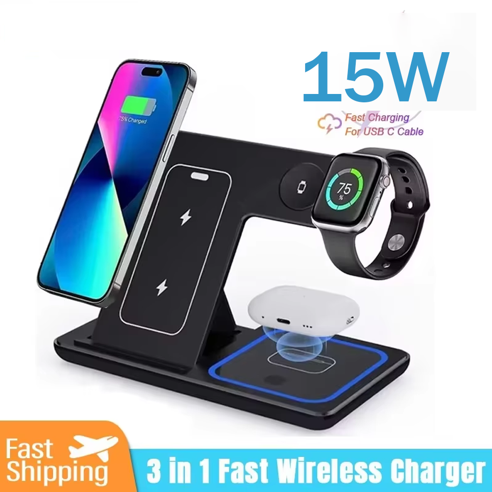 15W 3 in 1 Wireless Charger St – Wireless Charger Watch Bewertung und Preis