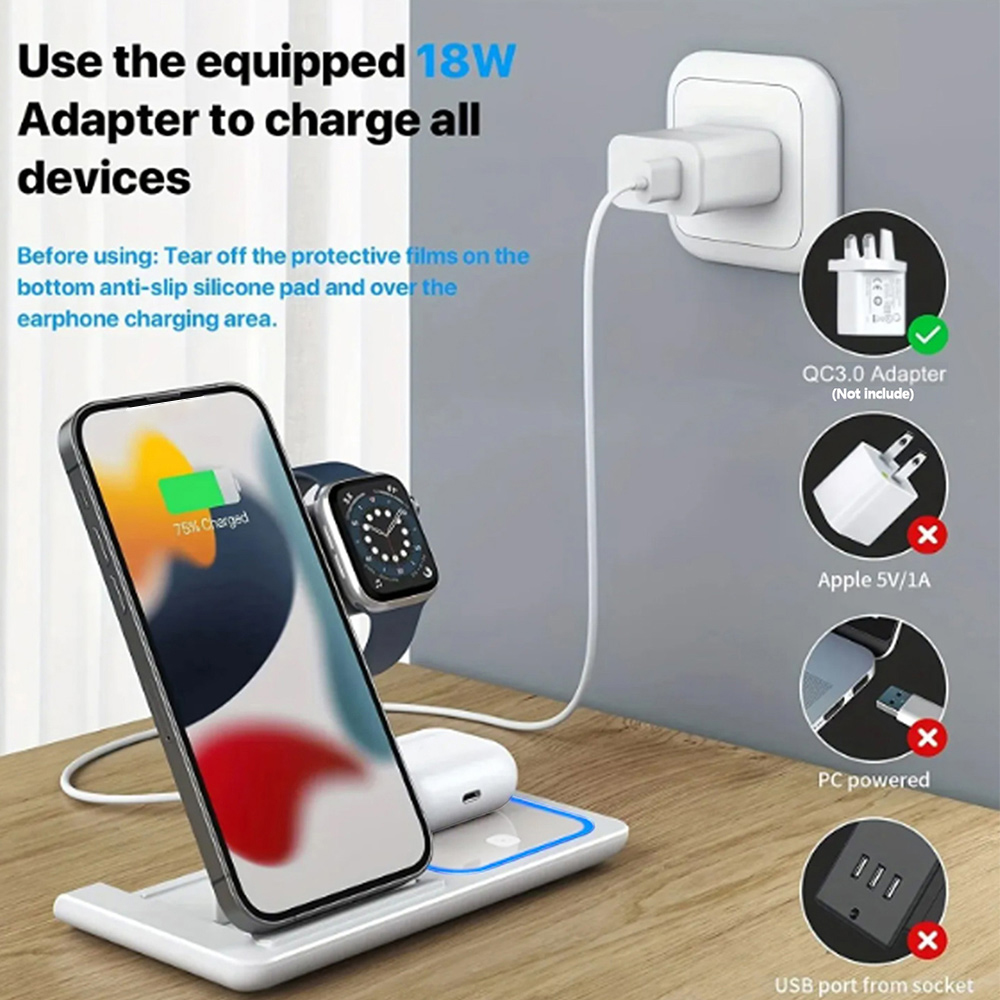 15W 3 in 1 Wireless Charger St – Wireless Charger Watch Bewertung und Preis