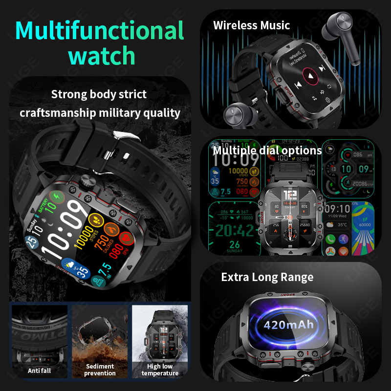 LIGE Outdoor Smart Watch Men 2 – Smartwatch Faces Bewertung und Preis