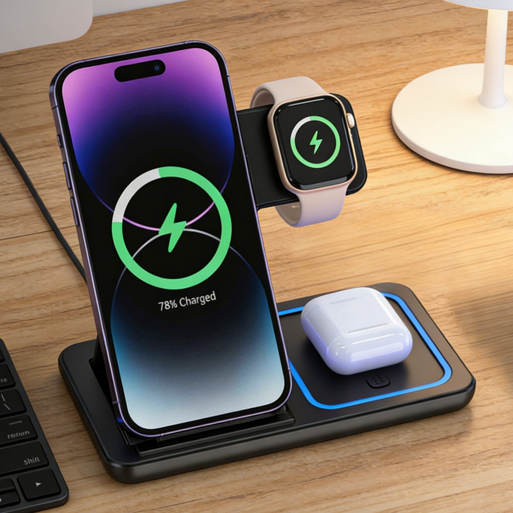 Foldable 3 in 1 Wireless Charg – Smartwatch Ac Bewertung und Preis