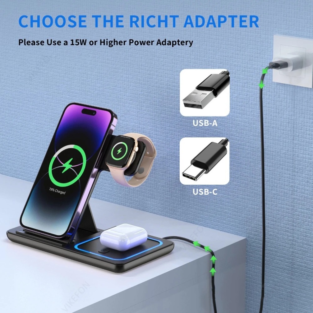 Foldable 3 in 1 Wireless Charg – Smartwatch Ac Bewertung und Preis