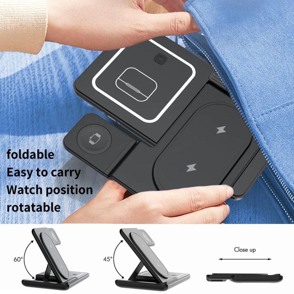 3 In 1 Foldable Wireless Charg – Smartwatch Ac Bewertung und Preis