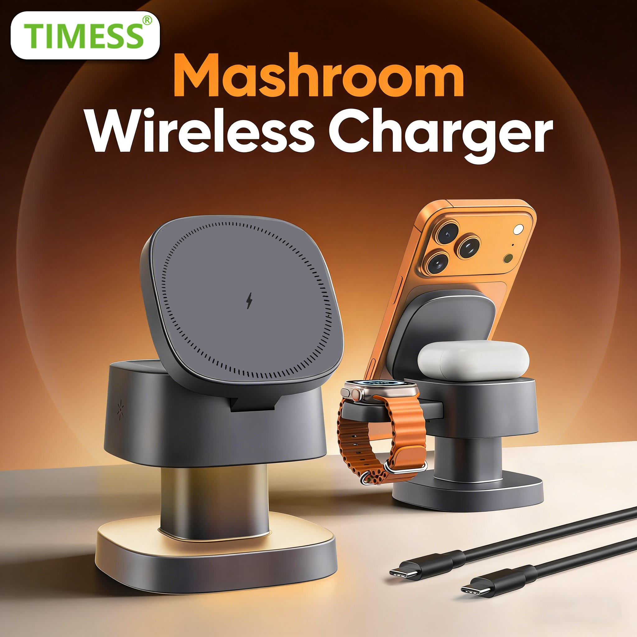 TIMESS Night Light Mashroom Wi – Wireless Charger Watch Bewertung und Preis