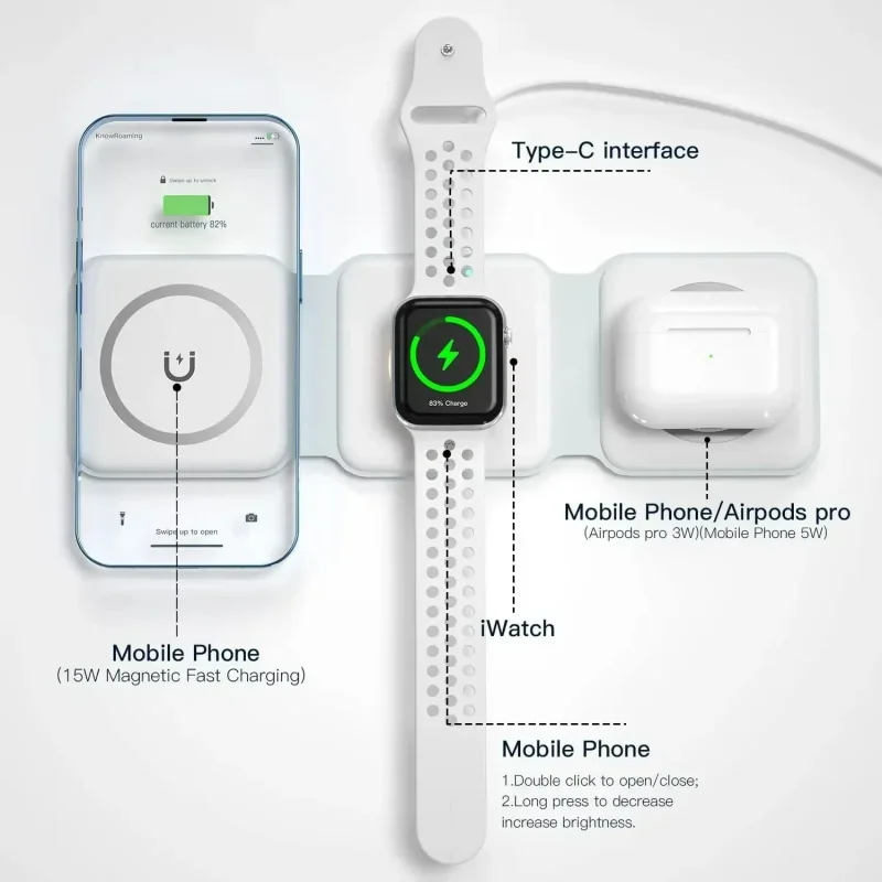 3 in 1 Portable Magnetic Wirel – Smartwatch Ac Bewertung und Preis