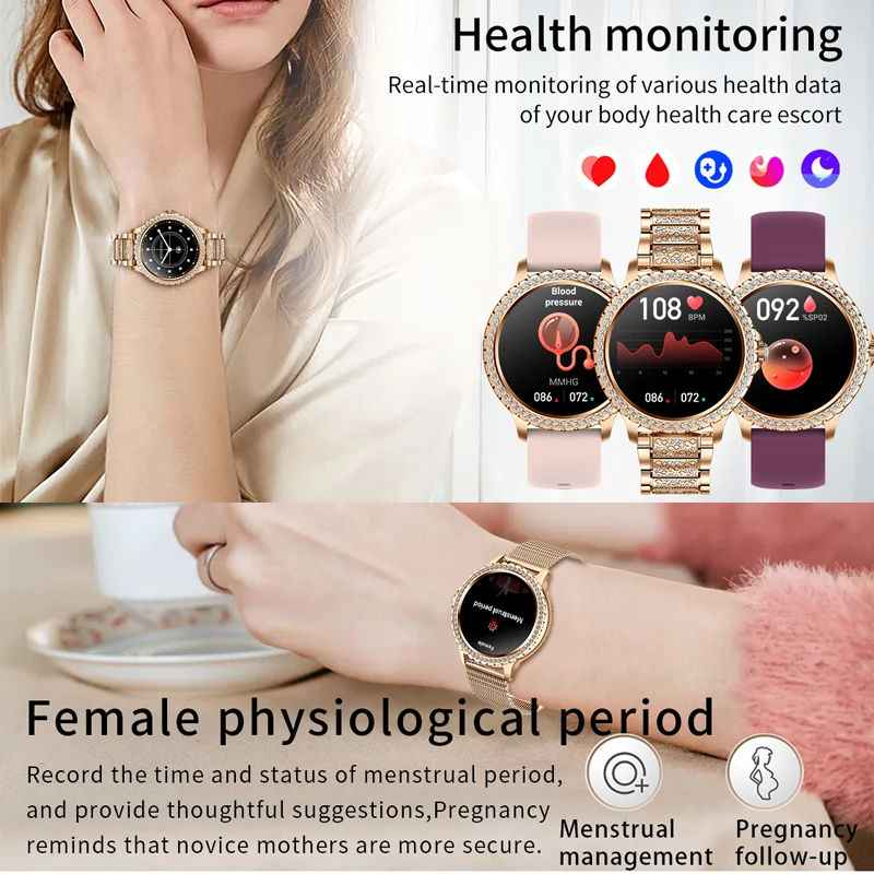 Fashion Luxury Gold Women Smar – Smartwatch Faces Bewertung und Preis